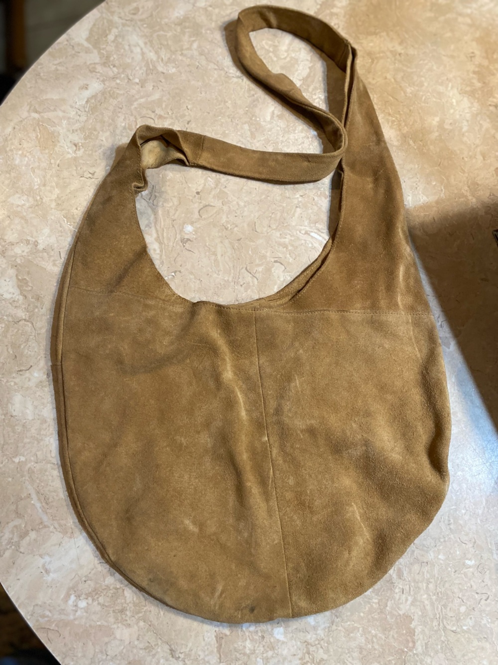 Source Unknown Suede Hobo Bag in Brown